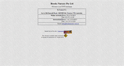 Desktop Screenshot of brooksnursery.com.au